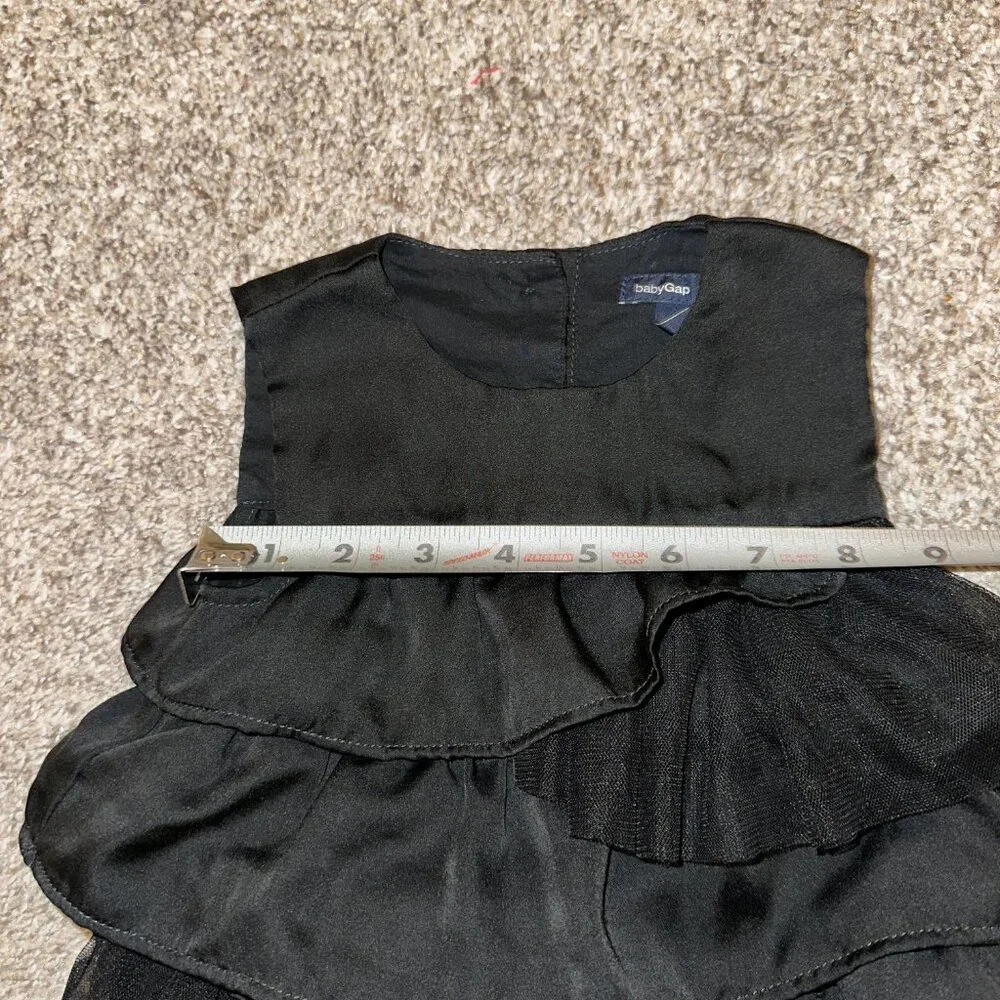 BABY GAP BabyGap ADORABLE black RUFFLE DRESS 18-24 mo EUC